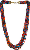 Galz4ever Multi Seed Bead Alloy Necklace