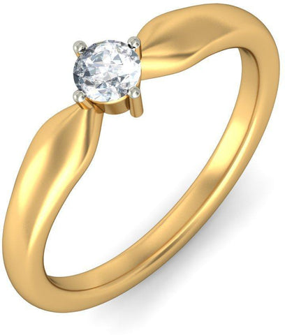 BlueStone The Sylka Yellow Gold Diamond 18 K Ring