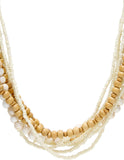 Galz4ever White & Bead Alloy Necklace