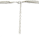 Galz4ever Silver Bead Multi Layer Alloy Necklace