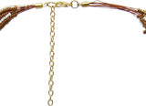Galz4ever Dark Gold & White Bead Alloy Necklace