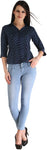 ZAIRE Casual 3/4 Sleeve Polka Print Women's Top