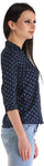 ZAIRE Casual 3/4 Sleeve Polka Print Women's Top