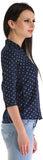 ZAIRE Casual 3/4 Sleeve Polka Print Women's Top