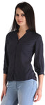 ZAIRE Casual 3/4 Sleeve Polka Print Women's Top