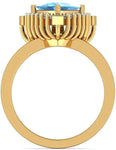 BlueStone The Quentao Yellow Gold Topaz, Diamond 18 K Ring
