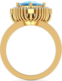 BlueStone The Quentao Yellow Gold Topaz, Diamond 18 K Ring