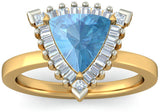 BlueStone The Quentao Yellow Gold Topaz, Diamond 18 K Ring