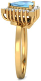 BlueStone The Quentao Yellow Gold Topaz, Diamond 18 K Ring