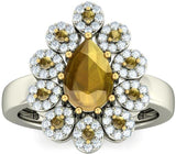 BlueStone The Amerouge White Gold Citrine, Diamond 18 K Ring