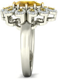 BlueStone The Amerouge White Gold Citrine, Diamond 18 K Ring