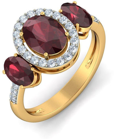 BlueStone The Jewel Bliss Yellow Gold Diamond 18 K Ring