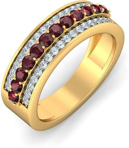 BlueStone The Fashion Finesse Yellow Gold Diamond 18 K Ring