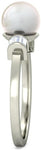BlueStone The Beatrice White Gold Diamond, Pearl 14 K Ring
