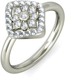 BlueStone The Dali White Gold Diamond 18 K Ring