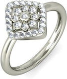 BlueStone The Dali White Gold Diamond 18 K Ring
