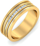 BlueStone The Victor Yellow Gold Diamond 18 K Ring