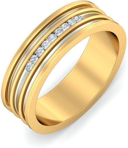 BlueStone The Victor Yellow Gold Diamond 18 K Ring