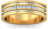 BlueStone The Victor Yellow Gold Diamond 18 K Ring