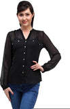 Eves Pret A Porter Women's Solid Casual Shirt