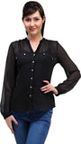 Eves Pret A Porter Women's Solid Casual Shirt