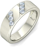 BlueStone The Masterstroke White Gold Diamond 18 K Ring