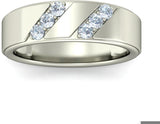 BlueStone The Masterstroke White Gold Diamond 18 K Ring