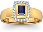 BlueStone The Excellence Yellow Gold Sapphire, Diamond 18 K Ring