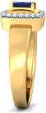 BlueStone The Excellence Yellow Gold Sapphire, Diamond 18 K Ring