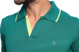 Nucode Solid Men's Polo Neck T-Shirt