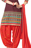 Satrani Cotton Embroidered Salwar Suit Dupatta Material