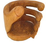 ELEGANZE DECOR Wine Hand Bottle Holder Showpiece  -  15 cm