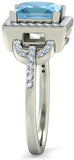 BlueStone The Yorsh White Gold Aquamarine, Diamond 14 K Ring