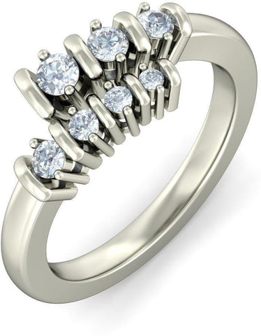 BlueStone The Tranquil Journey White Gold Diamond 18 K Ring
