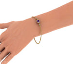 BlueStone Yellow Gold Diamond, Amethyst 18 Bracelet
