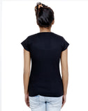 IndiWeaves Printed Women's Round Neck Multicolor T-Shirt