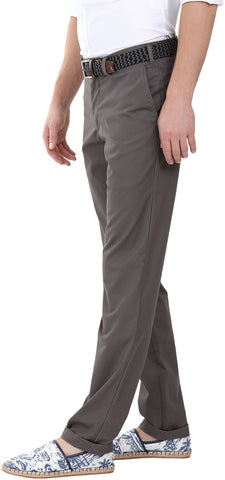 Zobello Slim Fit Men's Grey Trousers