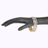 Imit Jewel Copper Cubic Zirconia Yellow Gold Bangle Set