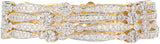 Imit Jewel Copper Cubic Zirconia Yellow Gold Bangle Set