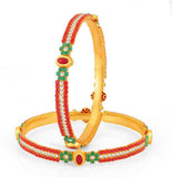 Sukkhi Copper Yellow Gold Bangle Set