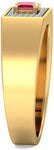 BlueStone The Emperor Yellow Gold Diamond, Ruby 18 K Ring