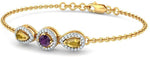 BlueStone Yellow Gold Amethyst 18 Bracelet