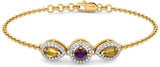 BlueStone Yellow Gold Amethyst 18 Bracelet