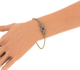 BlueStone Yellow Gold Amethyst 18 Bracelet