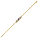 BlueStone Yellow Gold Amethyst 18 Bracelet