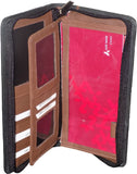 KAN Long Travel Passport Organizer & Cheque Book Pouch Document Holder with Zip For Men and Women