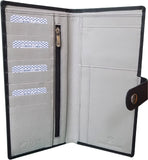 KAN Long Travel Passport Organizer & Cheque Book Pouch Document Holder with Zip For Men and Women
