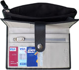 KAN Long Travel Passport Organizer & Cheque Book Pouch Document Holder with Zip For Men and Women