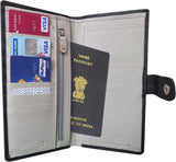 KAN Long Travel Passport Organizer & Cheque Book Pouch Document Holder with Zip For Men and Women