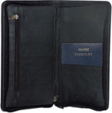 KAN Long Travel Passport Organizer & Cheque Book Pouch Document Holder with Zip For Men and Women
